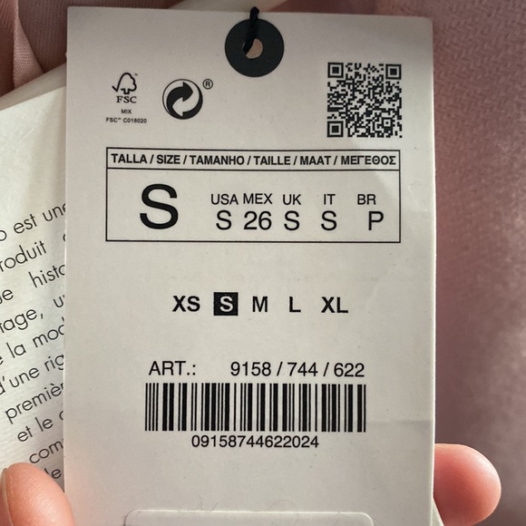 Zara Wool Blend Double Breasted Coat in Pale Pink - Picture 14 of 14